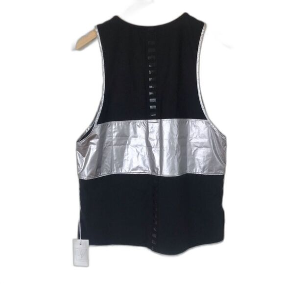 Lime & Vine Rachel Top Black And Silver Size M - Picture 4 of 5